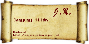 Jagyugy Milán névjegykártya